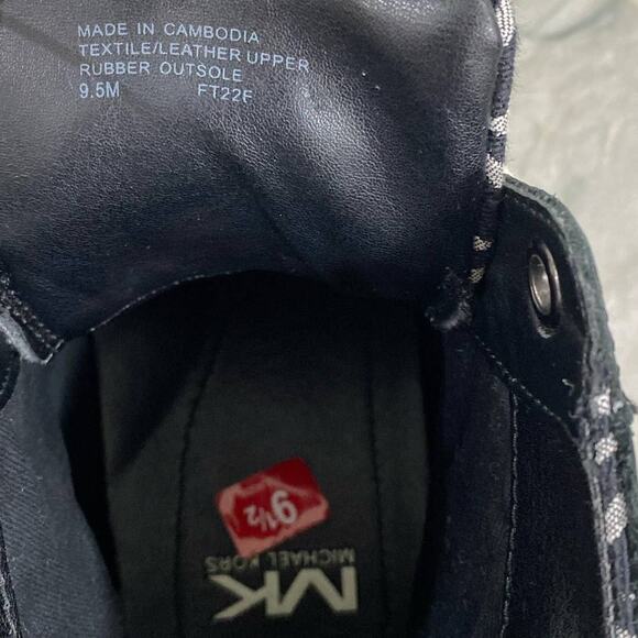 MICHAEL KORS Men's Keating Diamond Print High-Top Sneaker Black/Cream 9.5 - Picture 7 of 8